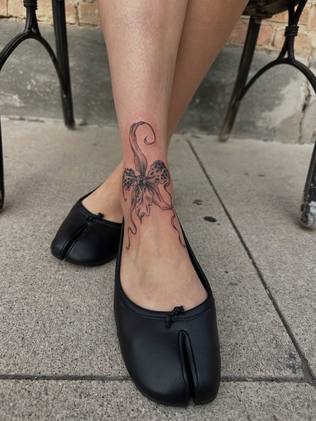 Botanical lily tattoo by Rose Hayes